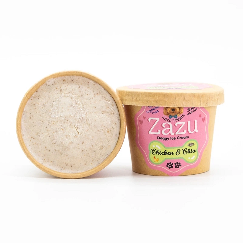 Zazu dog ice cream chicken and chia 2